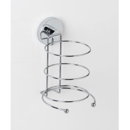 WENKO 20896100-Hårtørrerholder VACUUM-LOC MILAZZO 12x17 cm blank krom