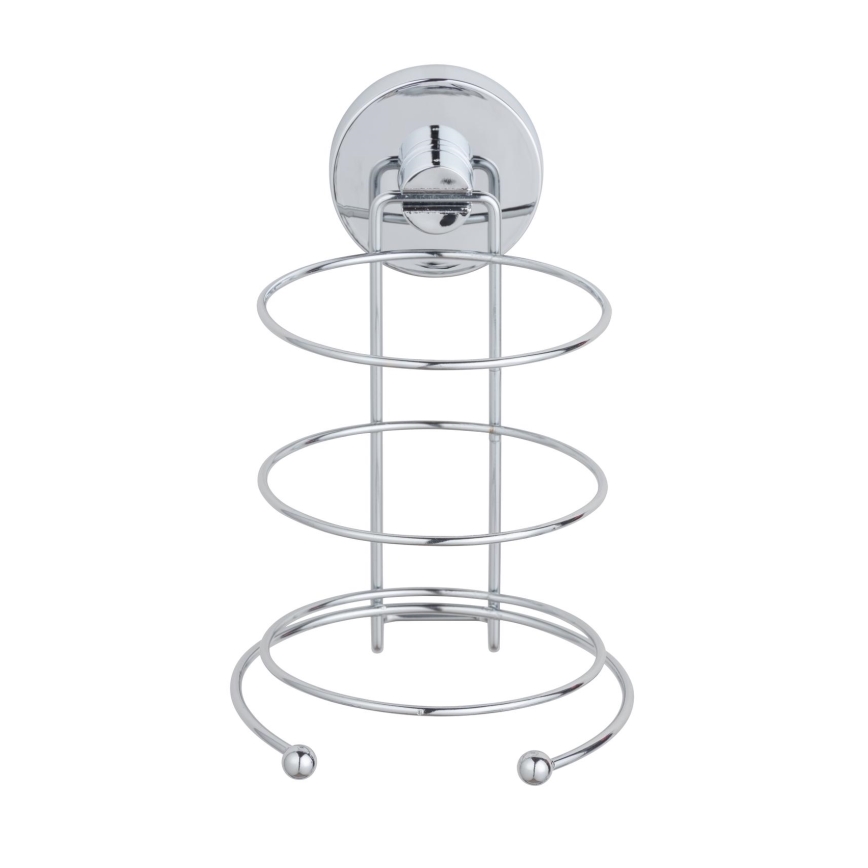 WENKO 20896100-Hårtørrerholder VACUUM-LOC MILAZZO 12x17 cm blank krom