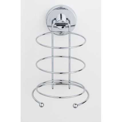 WENKO 20896100-Hårtørrerholder VACUUM-LOC MILAZZO 12x17 cm blank krom