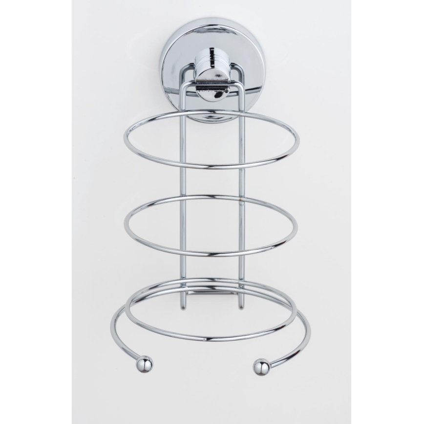 WENKO 20896100-Hårtørrerholder VACUUM-LOC MILAZZO 12x17 cm blank krom