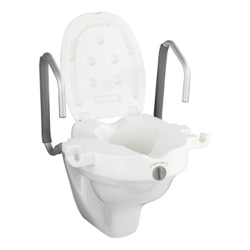 WENKO 20924100-Toiletsæde SECURA 55x47,5 cm hvid/sølv