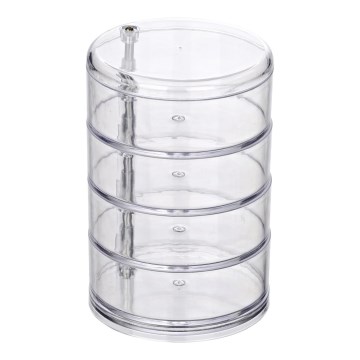 WENKO 20990100 - Organizer TOWER 11,5x17,5 cm gennemsigtig