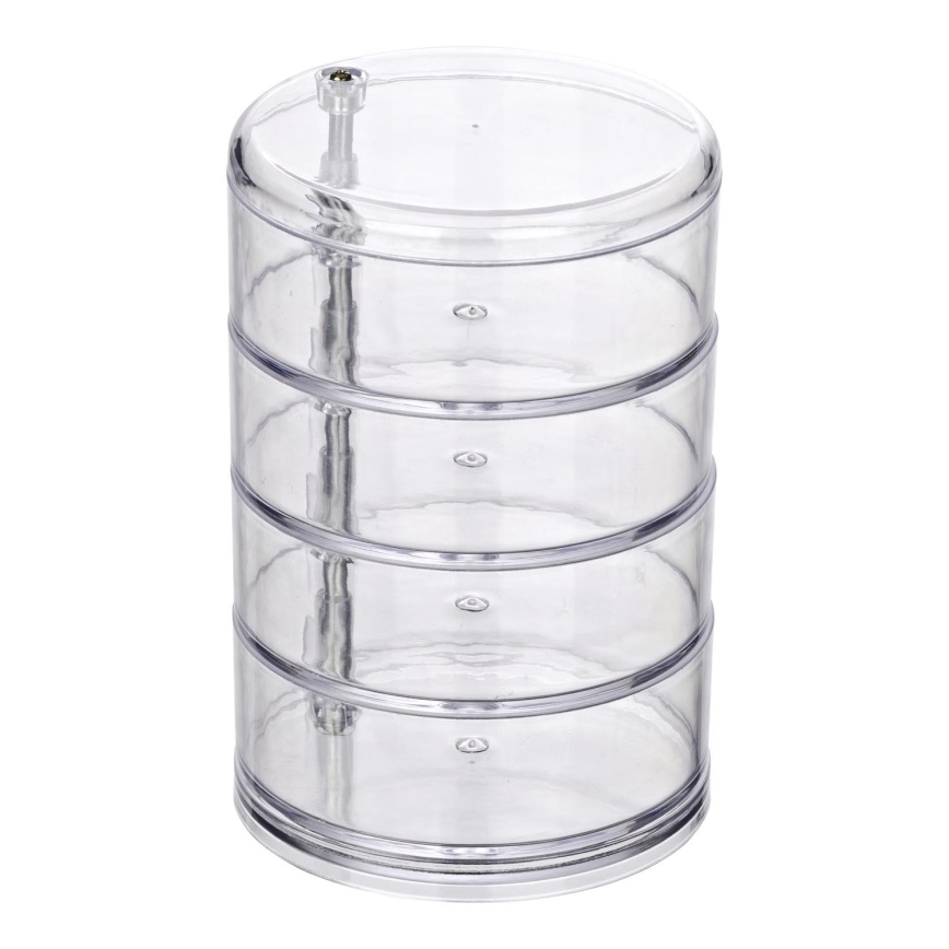 WENKO 20990100 - Organizer TOWER 11,5x17,5 cm gennemsigtig
