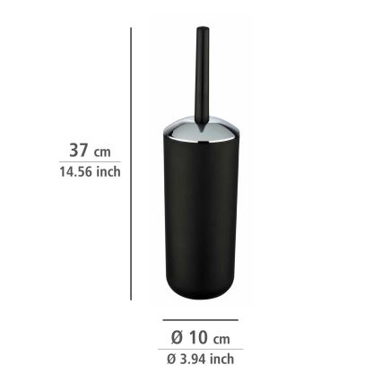 WENKO 21210100 - WC-børste BRASIL 10x37 cm sort/blank krom