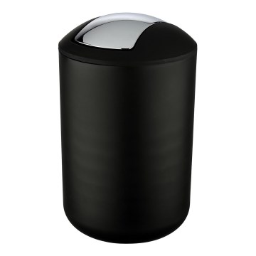 WENKO 21212100 - Affaldsspand BRASIL 19,5x31 cm sort/blank krom