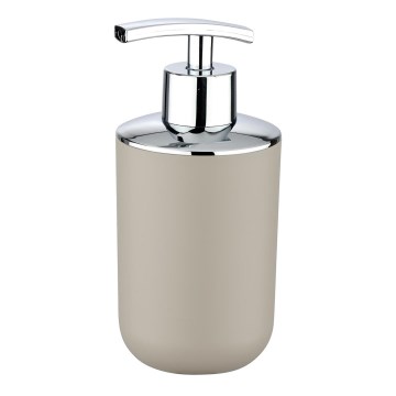 WENKO 21219100 - Sæbedispenser BRASIL 7,3x16,5 cm beige/poleret krom