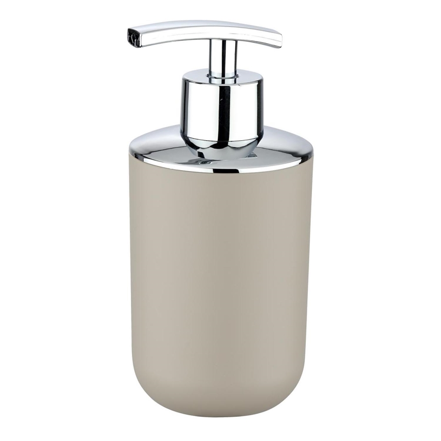 WENKO 21219100 - Sæbedispenser BRASIL 7,3x16,5 cm beige/poleret krom