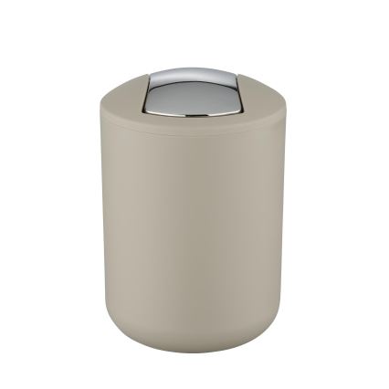 WENKO 21221100 - Affaldsspand BRASIL 14x21 cm beige/blank krom
