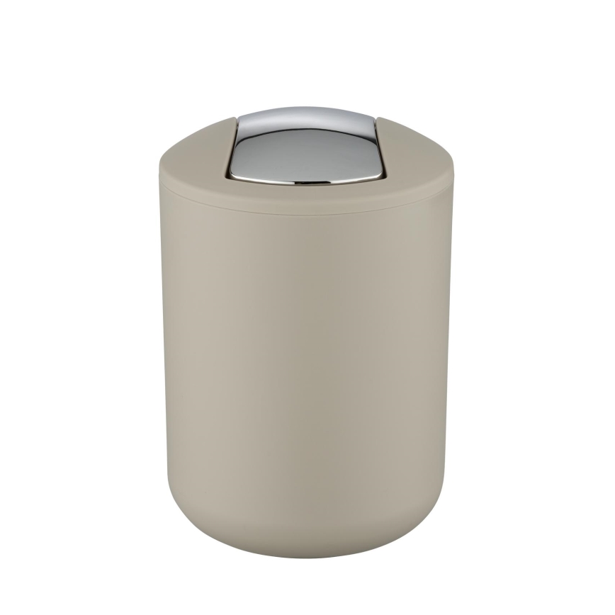 WENKO 21221100 - Affaldsspand BRASIL 14x21 cm beige/blank krom