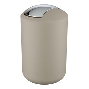 WENKO 21222100 - Kurv BRASIL 19,5x31 cm beige/blank krom