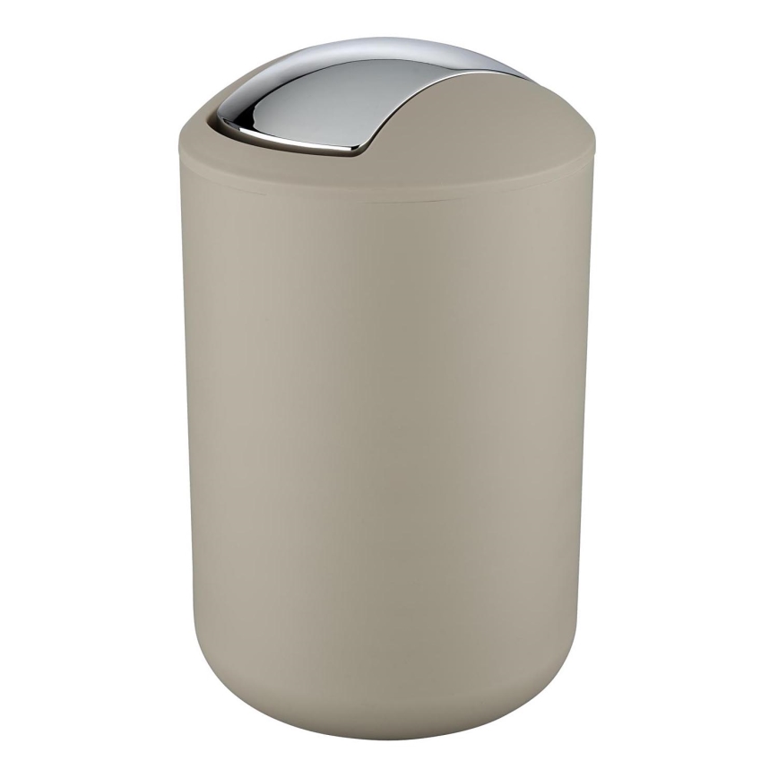 WENKO 21222100 - Kurv BRASIL 19,5x31 cm beige/blank krom