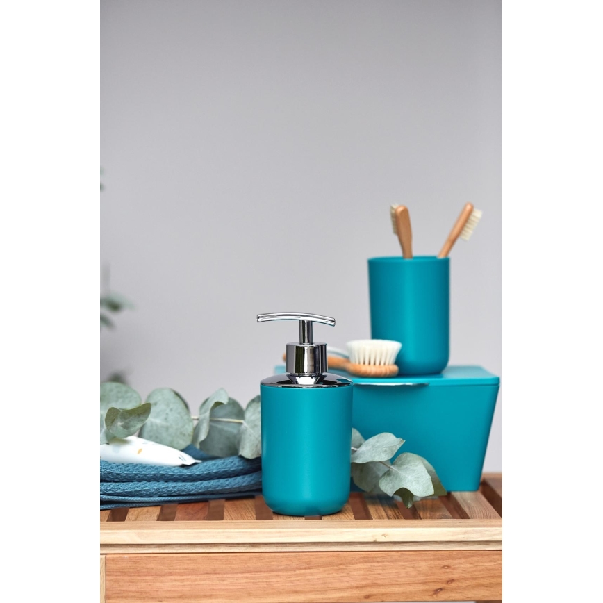 WENKO 21224100 - Sæbedispenser BRASIL 7,3x16,5 cm turkis/blank krom