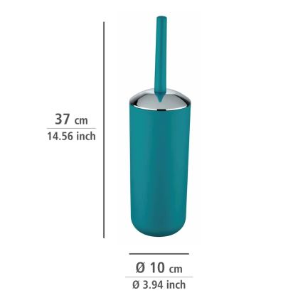 WENKO 21225100 - WC-børste BRASIL 10x37 cm turkis/blank krom