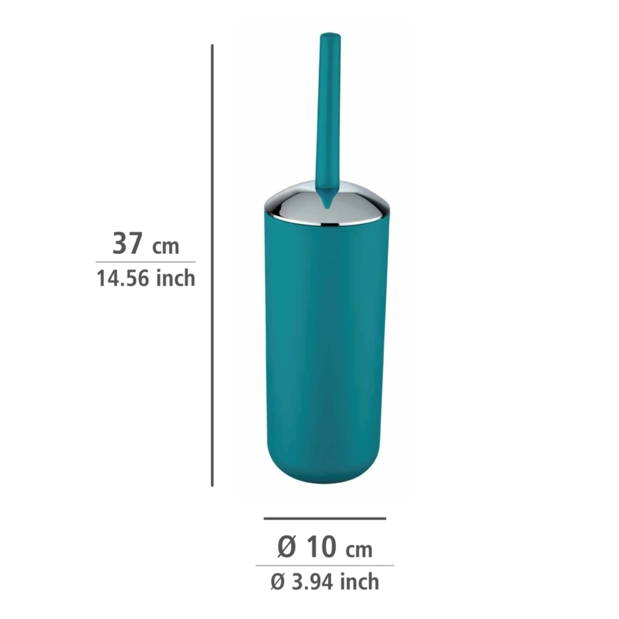 WENKO 21225100 - WC-børste BRASIL 10x37 cm turkis/blank krom