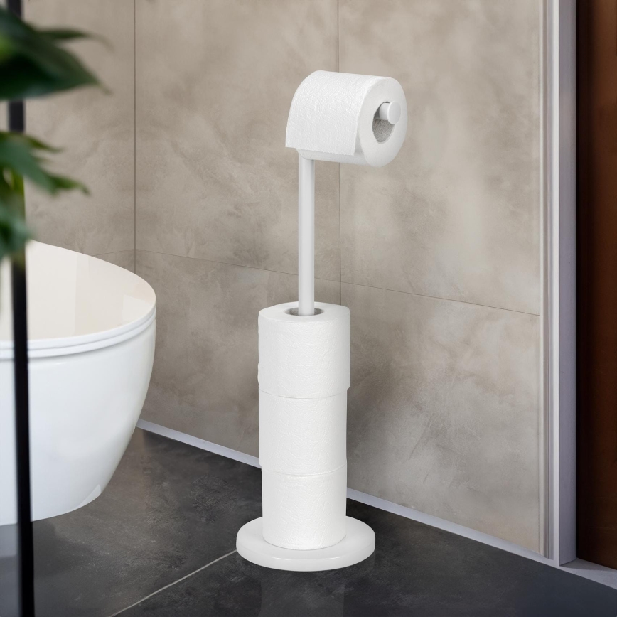 WENKO 21424100 - Toiletpapirholder 21x55 cm hvid