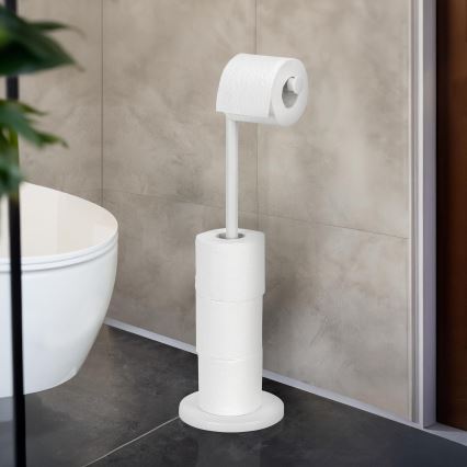 WENKO 21424100 - Toiletrulleholder 21x55 cm hvid