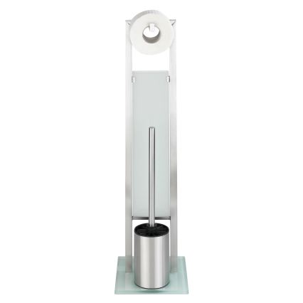 WENKO 21564100 - WC-børste RIVALTA 18x70 cm rustfrit stål/sølv/hvid/sort