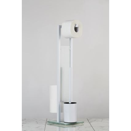 WENKO 21565100 - WC-børste RIVALTA 18x70 cm hvid/sort