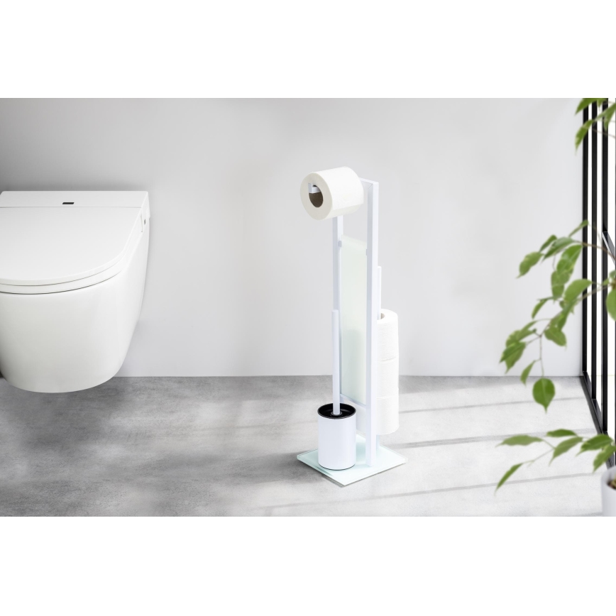 WENKO 21565100 - WC-børste RIVALTA 18x70 cm hvid/sort