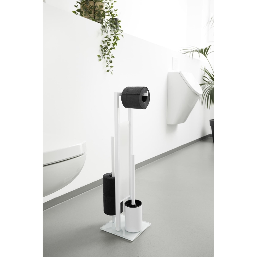 WENKO 21565100 - WC-børste RIVALTA 18x70 cm hvid/sort