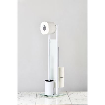 WENKO 21565100 - WC-børste RIVALTA 18x70 cm hvid/sort