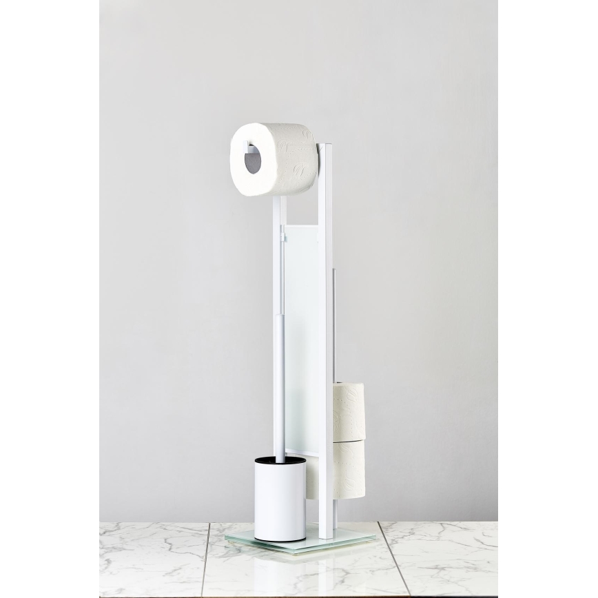 WENKO 21565100 - WC-børste RIVALTA 18x70 cm hvid/sort
