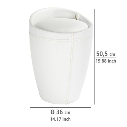 WENKO 21773100 - Skammel CANDY 36x50,5 cm hvid/sort