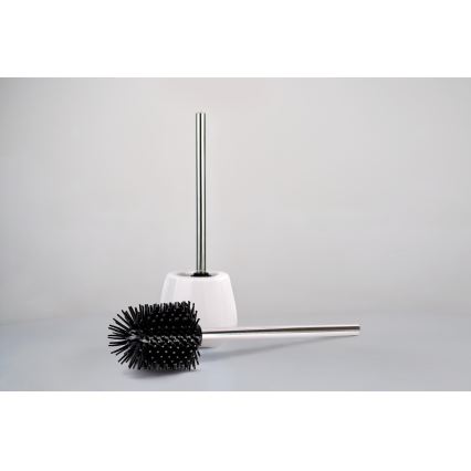 WENKO 21799100 - Toiletbørste 7,5x35 cm rustfrit stål/sølv/sort