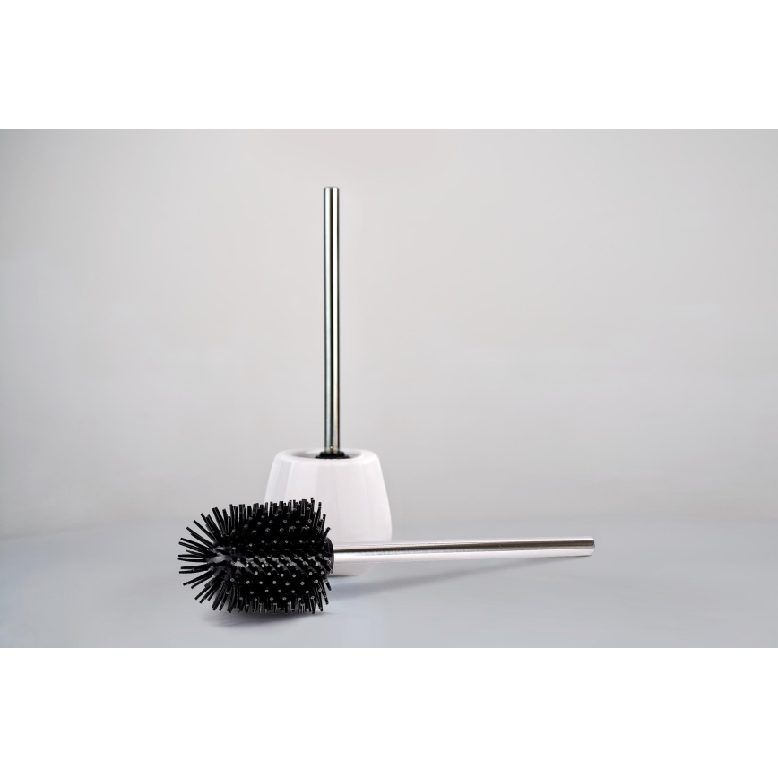 WENKO 21799100 - Toiletbørste 7,5x35 cm rustfrit stål/sølv/sort