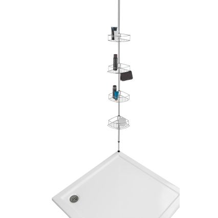 WENKO 21803100-Hjørnehylde DOLCEDO 31x275 cm rustfrit stål/blank krom