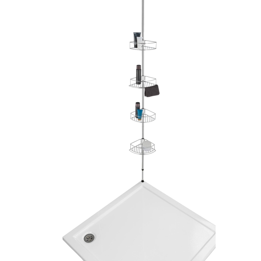 WENKO 21803100-Hjørnehylde DOLCEDO 31x275 cm rustfrit stål/blank krom