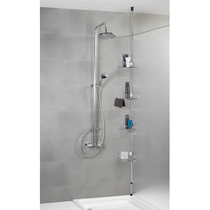 WENKO 21803100-Hjørnehylde DOLCEDO 31x275 cm rustfrit stål/blank krom