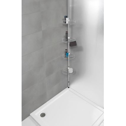 WENKO 21803100-Hjørnehylde DOLCEDO 31x275 cm rustfrit stål/blank krom