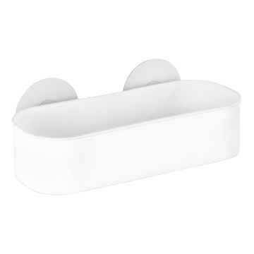 WENKO 21824100-Hylde OSIMO i plast 27x12 cm hvid/klar