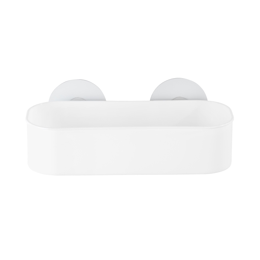 WENKO 21824100-Hylde OSIMO i plast 27x12 cm hvid/klar