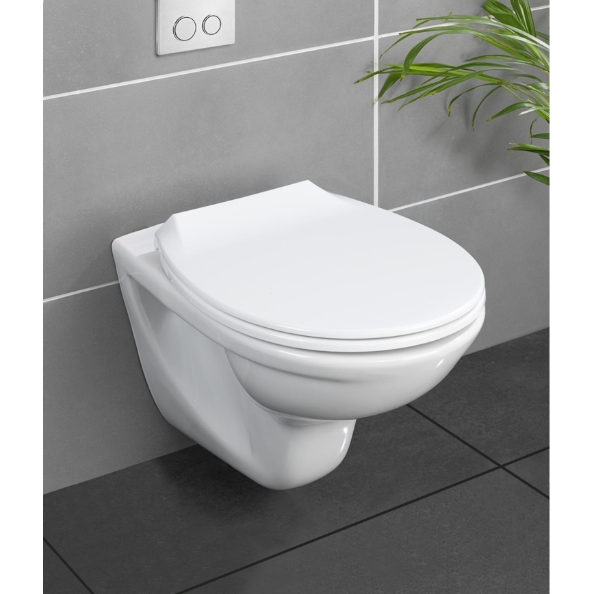 WENKO 21901100-WC sæde KOS 44x37 cm hvid/sølv
