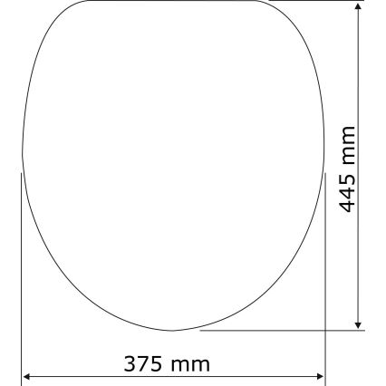 WENKO 21903100-WC toiletsæde SAMOS 44,5x37,5 cm hvid/sølv