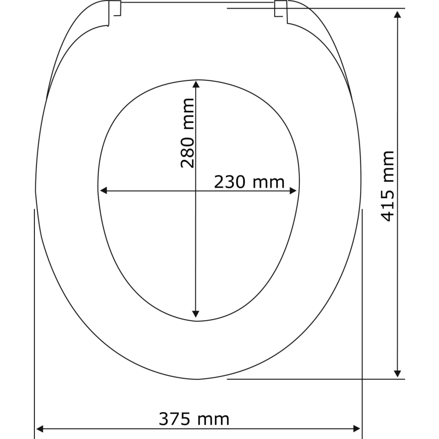 WENKO 21903100-WC toiletsæde SAMOS 44,5x37,5 cm hvid/sølv