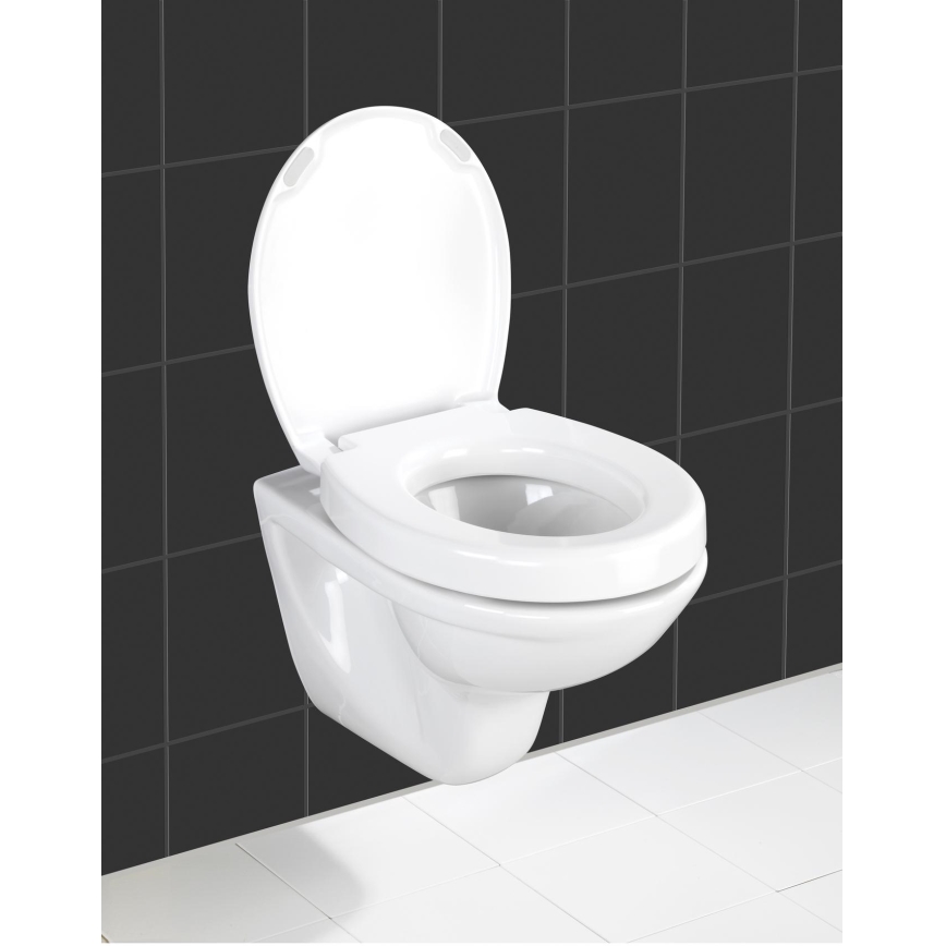 WENKO 21905100-Toiletsæde SECURA 37x44 cm hvid/grå