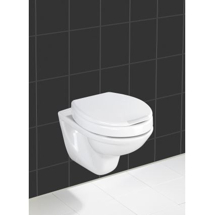 WENKO 21905100-Toiletsæde SECURA 37x44 cm hvid/grå