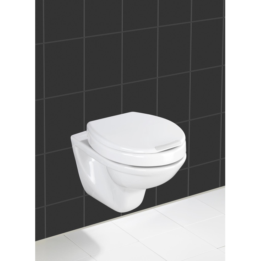 WENKO 21905100-Toiletsæde SECURA 37x44 cm hvid/grå