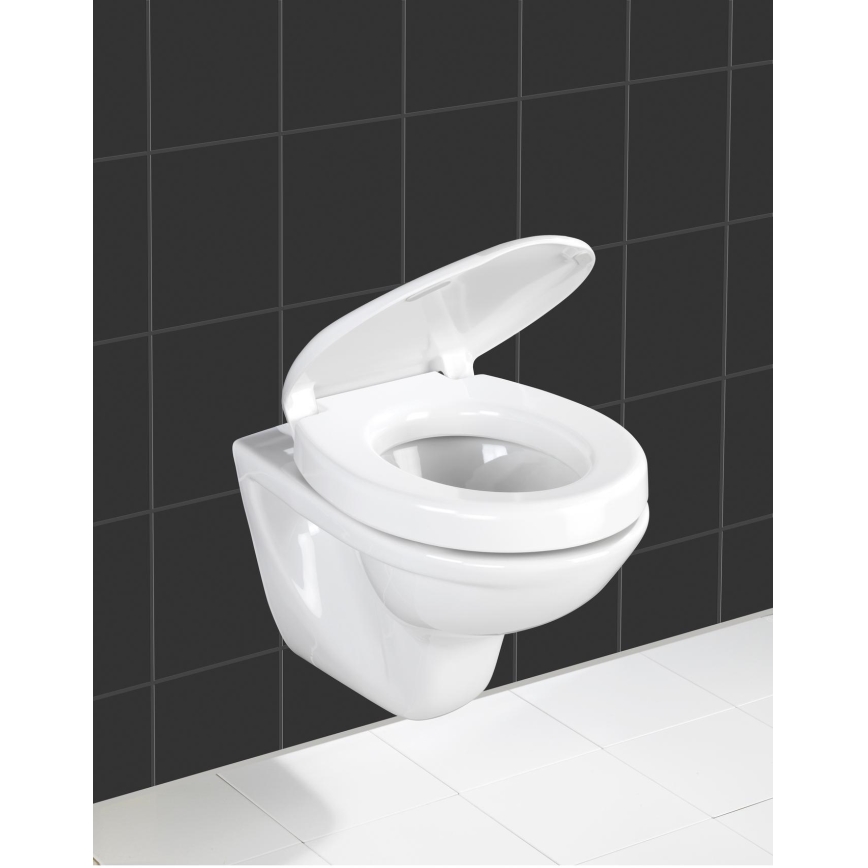 WENKO 21905100-Toiletsæde SECURA 37x44 cm hvid/grå