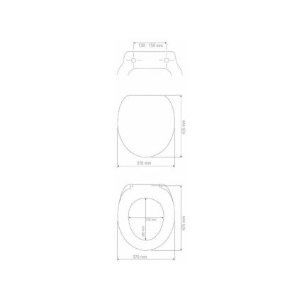 WENKO 21905100-Toiletsæde SECURA 37x44 cm hvid/grå