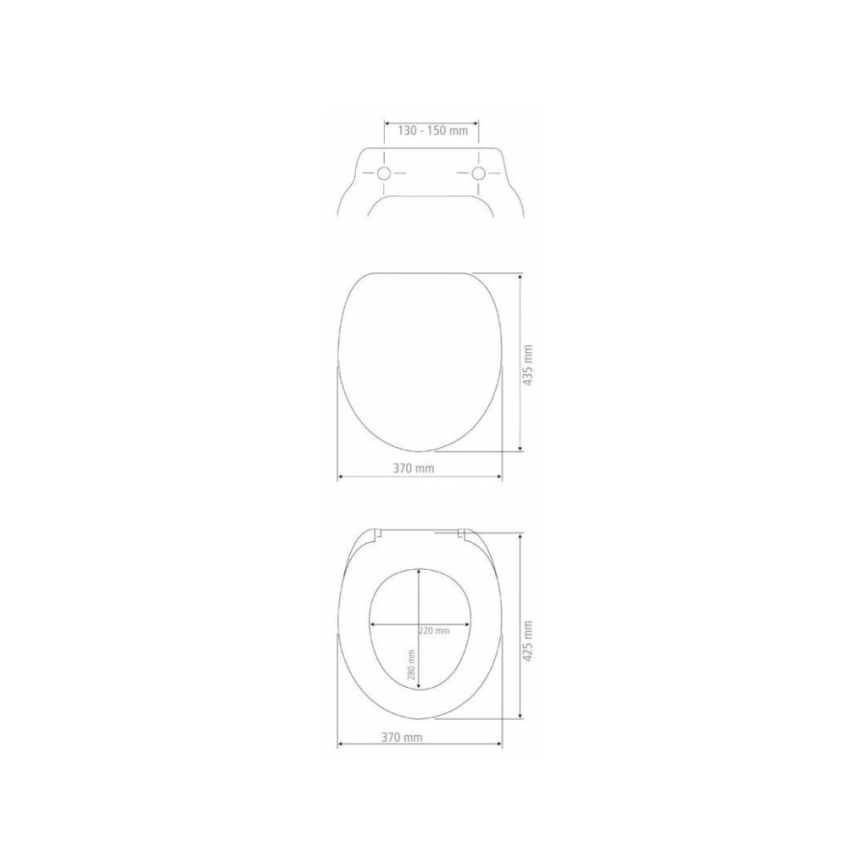 WENKO 21905100-Toiletsæde SECURA 37x44 cm hvid/grå