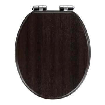 WENKO 22015100-WC toiletsæde WENGE 35,5x42,5 cm brun/sølv