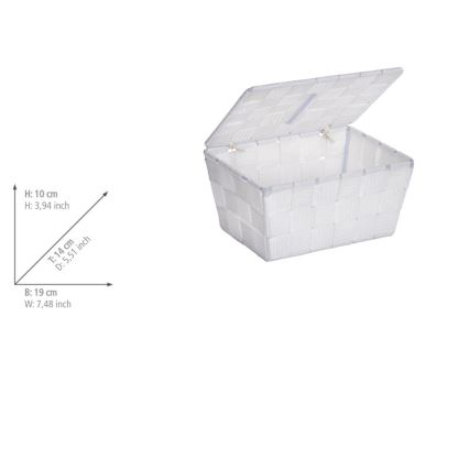 WENKO 22077100 - Kurv ADRIA 19x14 cm hvid