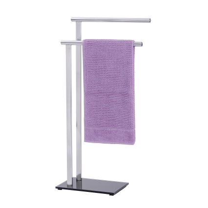 WENKO 22090100 - Håndklædestativ LAVA 42x81 cm rustfrit stål/sølv/sort