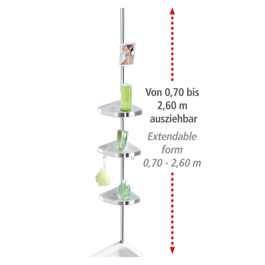 WENKO 22124100-Hjørneelement PREMIUM 27,5x260 cm sølv