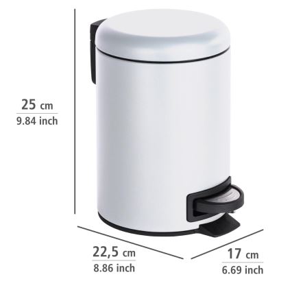 WENKO 22142800 - Kurv LEMAN 17x25 cm hvid/sort