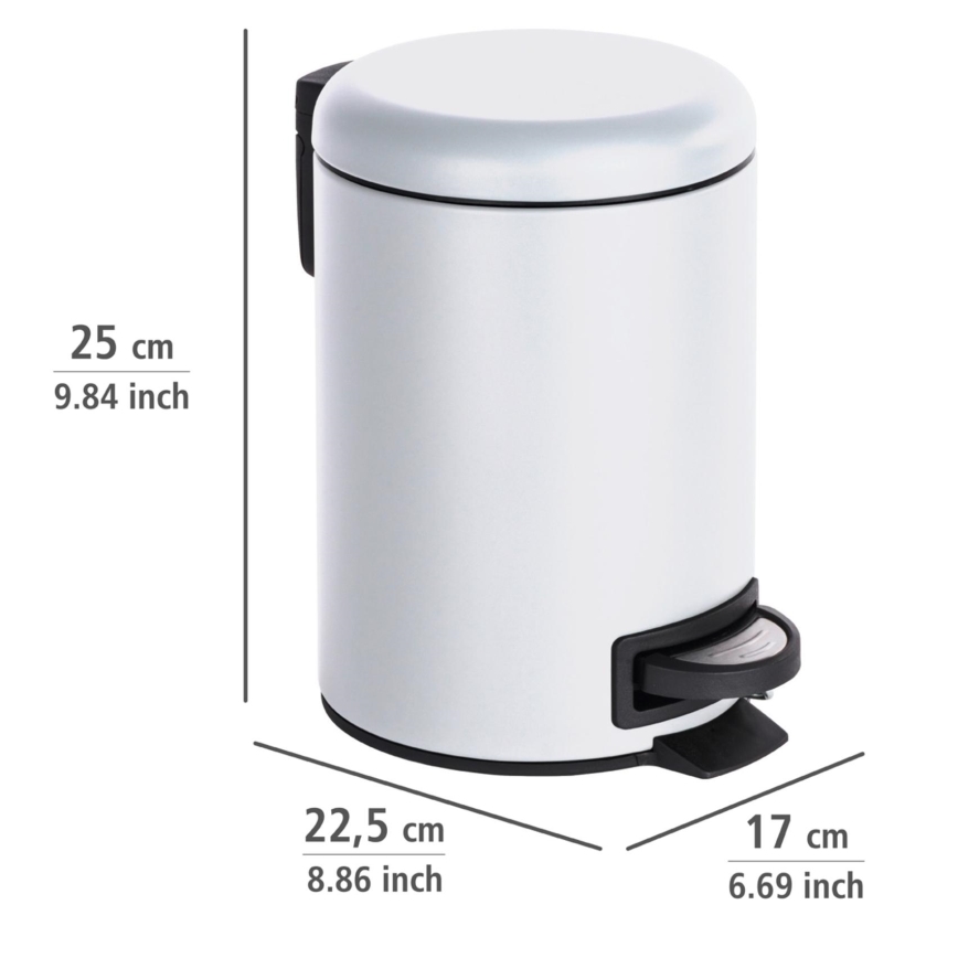 WENKO 22142800 - Kurv LEMAN 17x25 cm hvid/sort